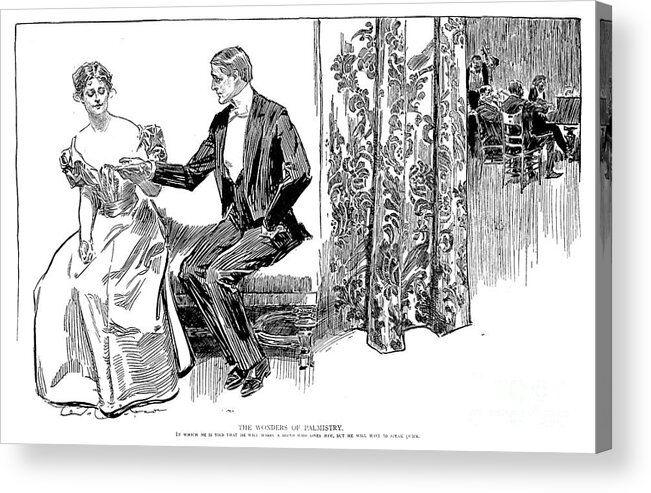 1897 Acrylic Print featuring the photograph Palmistry, 1897 by Charles Dana Gibson