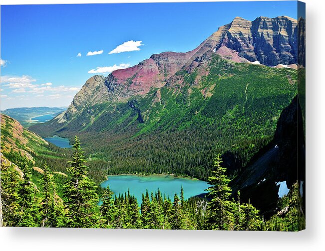 Glacier National Park Acrylic Print featuring the photograph Glacial Lakes by Greg Norrell