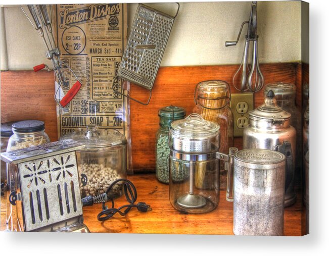 Kitchen Acrylic Print featuring the photograph Grandma's Pantry by Brenda Giasson
