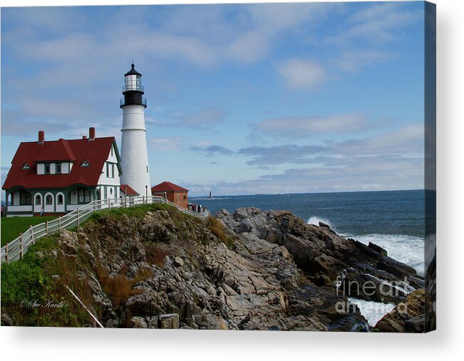 Lighthouse Acrylic Print featuring the photograph Guarding Ship Safety by Sue Karski