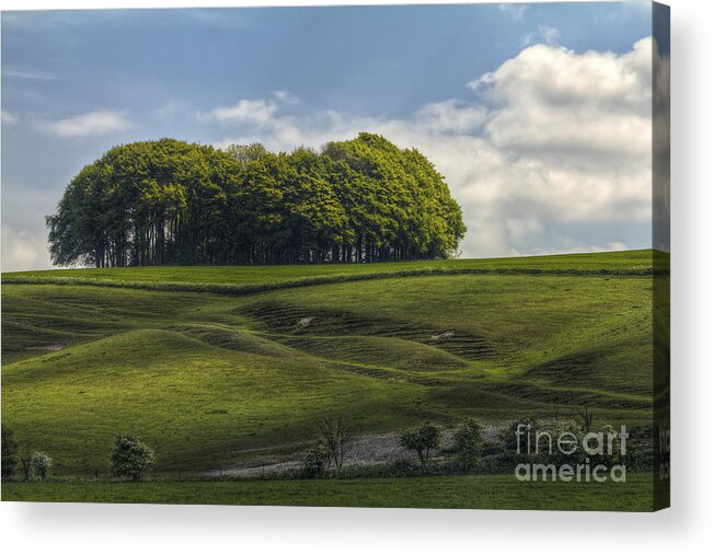 Hackpen Hill Acrylic Print featuring the photograph Hackpen Hill by Clare Bambers