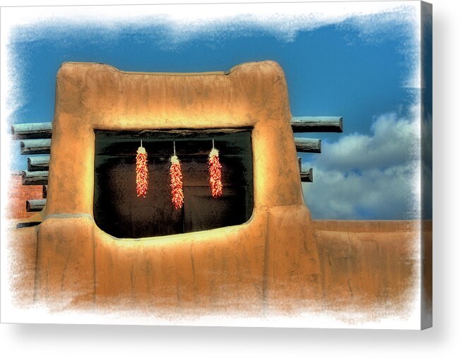 Santa Fe Acrylic Print featuring the photograph HDR Santa Fe Building by Joe Myeress