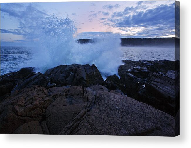 Maine Acrylic Print featuring the photograph High Tide at Dusk Acadia by Rick Berk