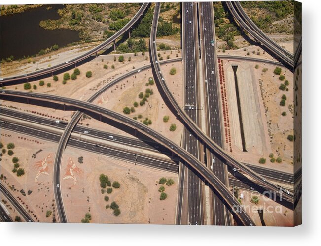 Roads Acrylic Print featuring the photograph Highway Planet Art by James BO Insogna