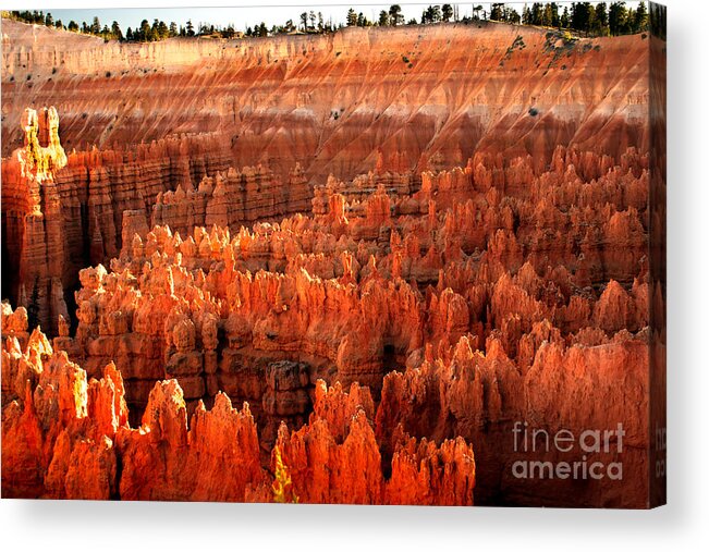Rock Formations Acrylic Print featuring the photograph Hoodoos at Sunrise by Robert Bales