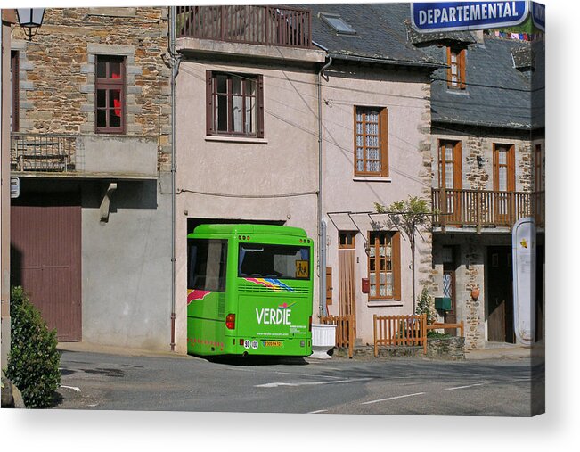 French Acrylic Print featuring the photograph How to park a bus by Rod Jones