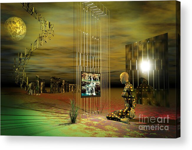 Illusion Acrylic Print featuring the digital art Illusions Of Reality by Shadowlea Is