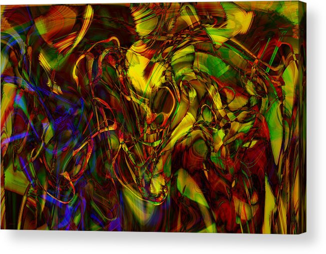 Abstract Acrylic Print featuring the digital art Injections by Linda Sannuti