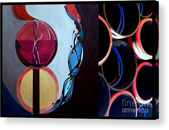 Marlene Burns Acrylic Print featuring the painting J HOTography 19 by Marlene Burns