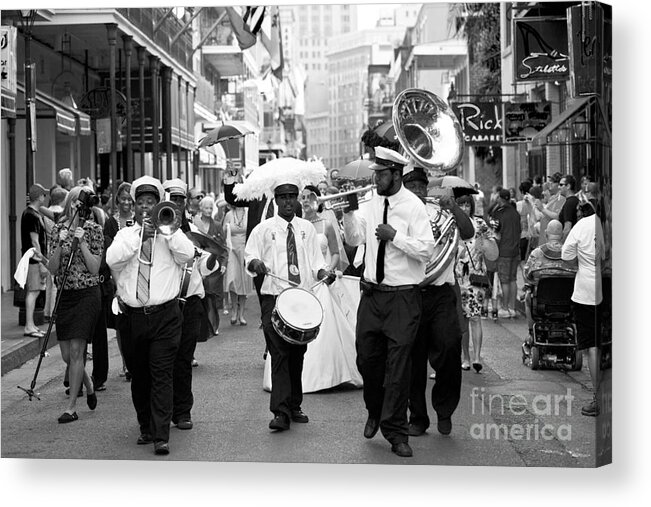 New Orleans Acrylic Print featuring the photograph Jazz Wedding by Leslie Leda