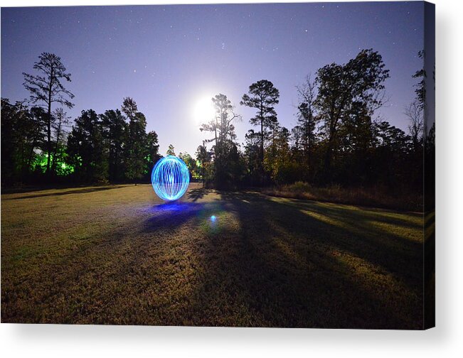 Night Acrylic Print featuring the photograph Just Having Fun by David Morefield