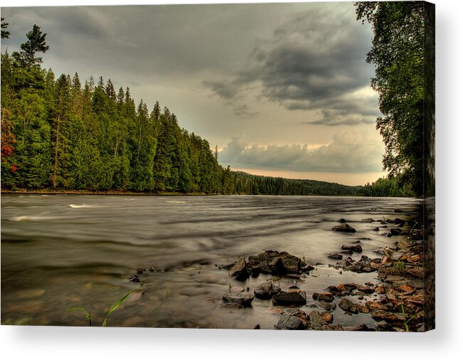 Green Mantle Acrylic Print featuring the photograph Kaministiquia River by Jakub Sisak
