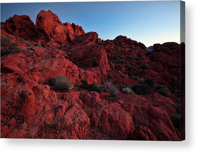 Nevada Acrylic Print featuring the photograph Last Light in Valley of Fire by Rick Berk