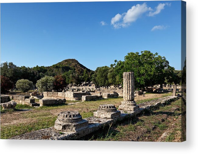 Ancient Acrylic Print featuring the photograph Leonidaion - Ancient Olympia by Constantinos Iliopoulos