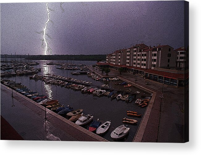 Digital.photo.photography Acrylic Print featuring the photograph Lightning by Dragan Kudjerski