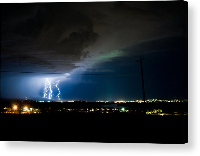 Lightning Acrylic Print featuring the photograph Lightning by Greg Wyatt