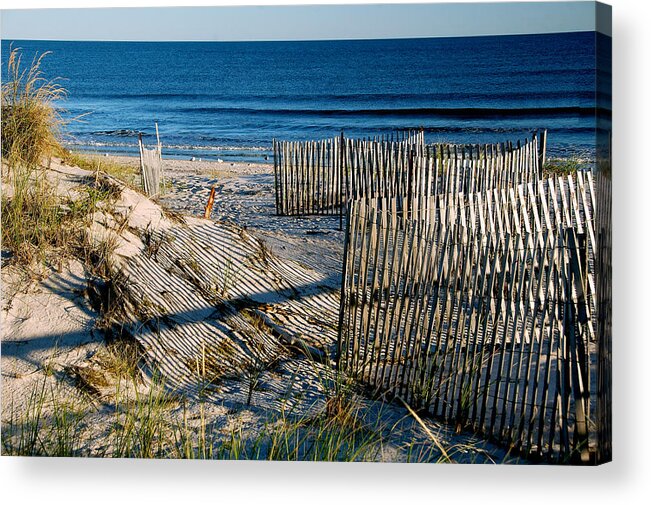  Acrylic Print featuring the photograph Lines On The Beach by Cathy Kovarik