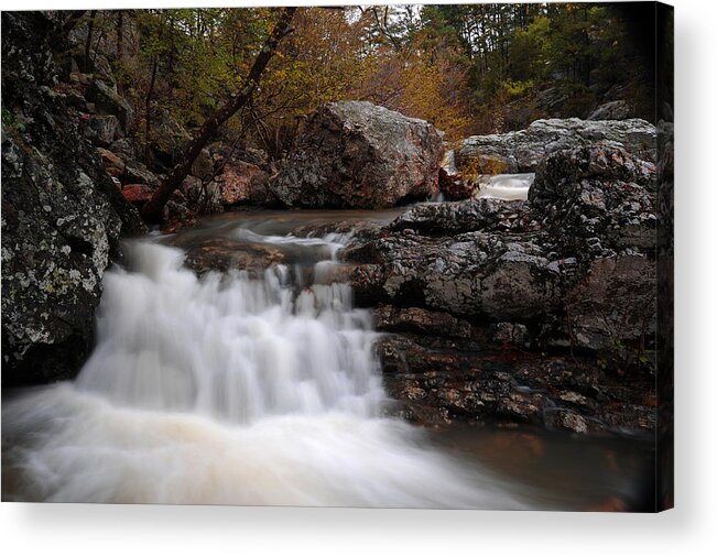 Waterfall Acrylic Print featuring the photograph Little Missouri Falls by Renee Hardison