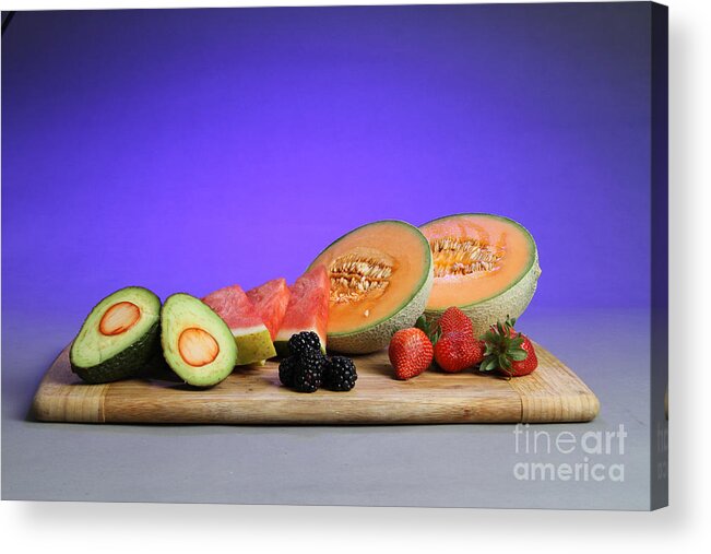 Low-carbohydrate Diets Acrylic Print featuring the photograph Low Carb Fruits by Photo Researchers, Inc.