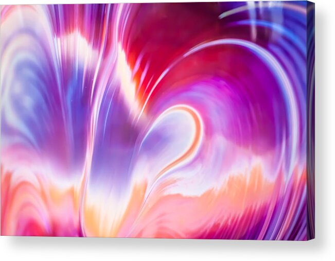 Abstract Acrylic Print featuring the photograph Magenta Wave by Adam Pender