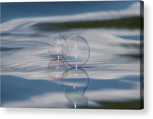 Bubbles Acrylic Print featuring the photograph Magic on the Water by Cathie Douglas