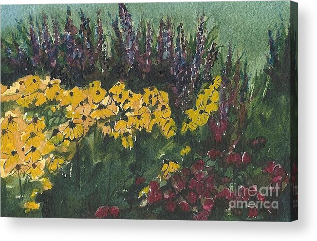 Flowers Acrylic Print featuring the painting Maine Blooms by Lynn Babineau