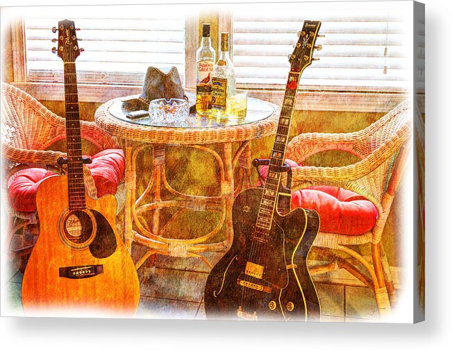 Guitar Acrylic Print featuring the photograph Making Music 003 by Barry Jones