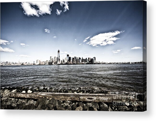 New York Acrylic Print featuring the photograph Manhattan by Leslie Leda