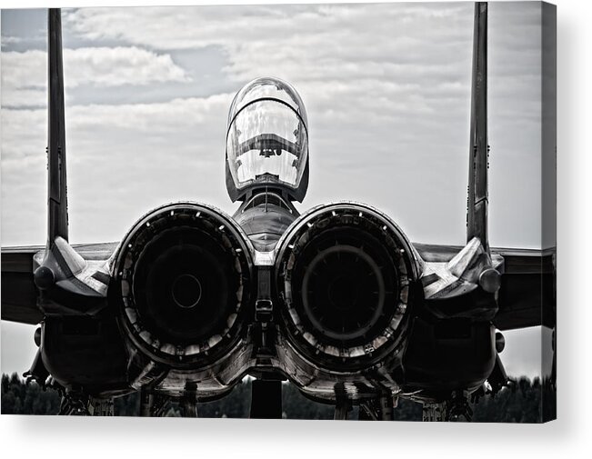 F-15 Acrylic Print featuring the photograph McDonnel Douglas F-15 back view by Marta Holka