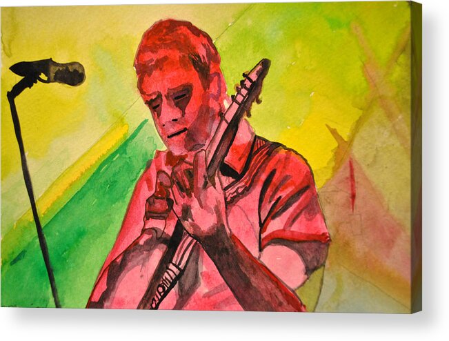 Umphrey's Mcgee Acrylic Print featuring the painting Melody in Red by Patricia Arroyo