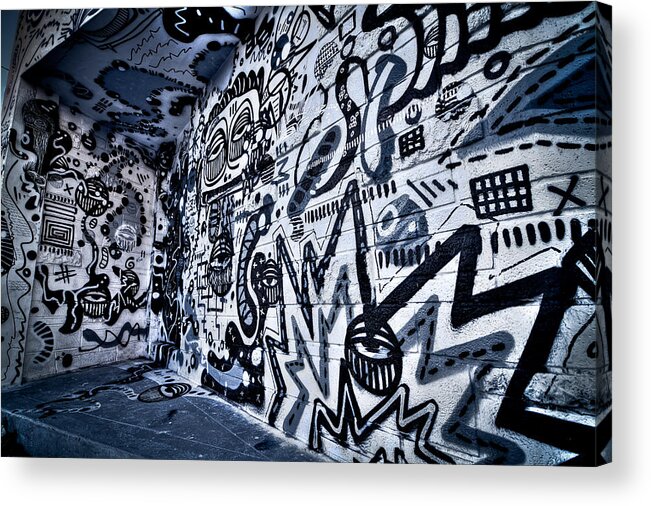 Miami Acrylic Print featuring the photograph Miami Wynwood Graffiti 2 by Andres Leon