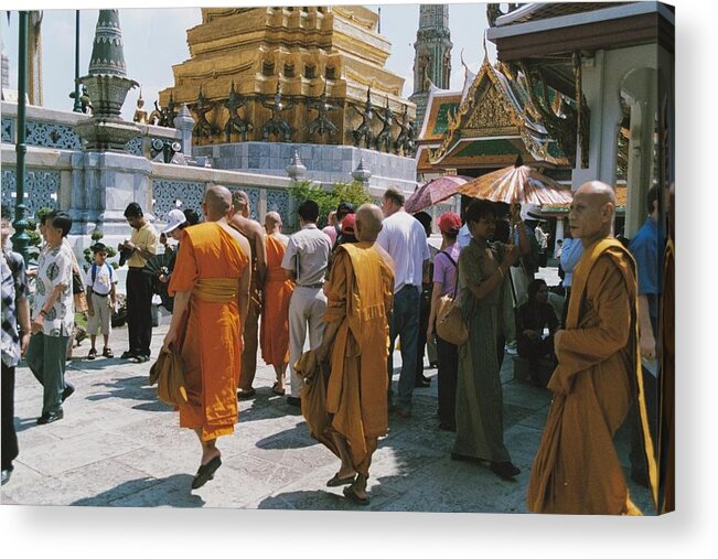 Test Acrylic Print featuring the photograph Monks by Joseph Mora
