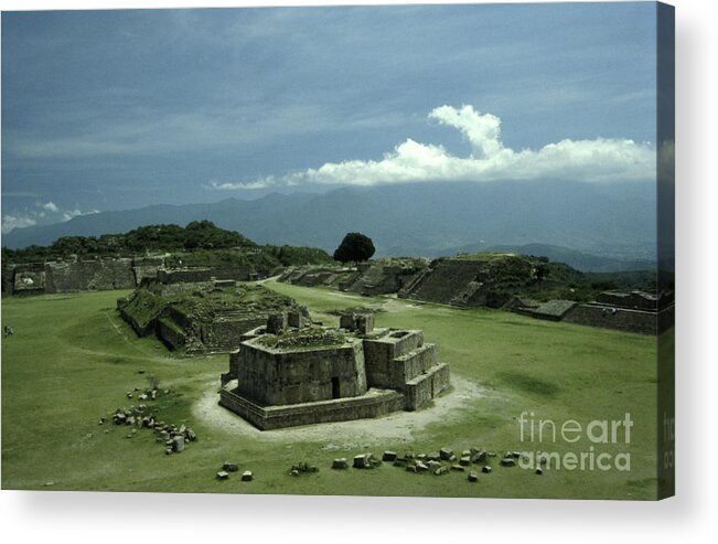 Mexico Acrylic Print featuring the photograph Monte Alban Plaza by John Mitchell
