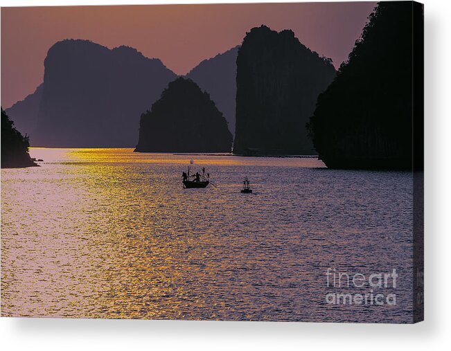 Vietnam Acrylic Print featuring the photograph Moods Ha Long Bay by Chuck Kuhn