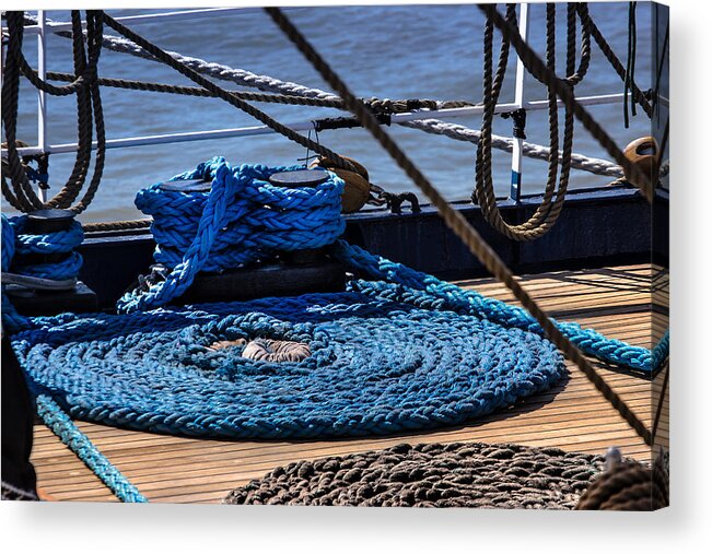 Ship Acrylic Print featuring the photograph Moored ship by Edgar Laureano