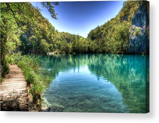 Islands Acrylic Print featuring the photograph Mountain Lake by Andrea Barbieri