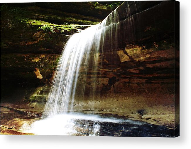 falling Water Acrylic Print featuring the photograph Nature in Motion by Milena Ilieva