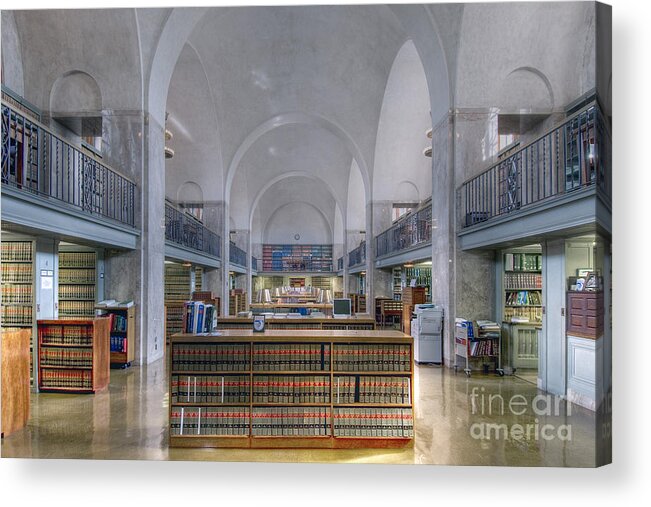 Library Acrylic Print featuring the photograph Nebraska State Capitol Library by Art Whitton