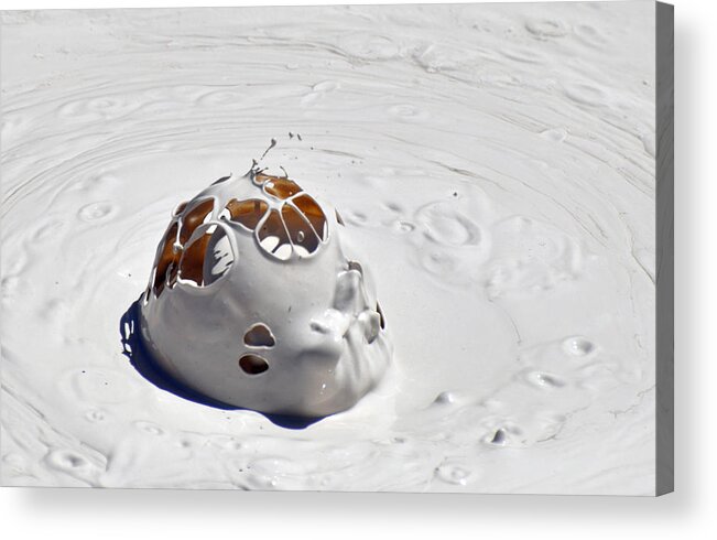 Mud Bubble Acrylic Print featuring the photograph Nesting Mud Bubbles in Yellowstone's Artist Paint Pots by Bruce Gourley