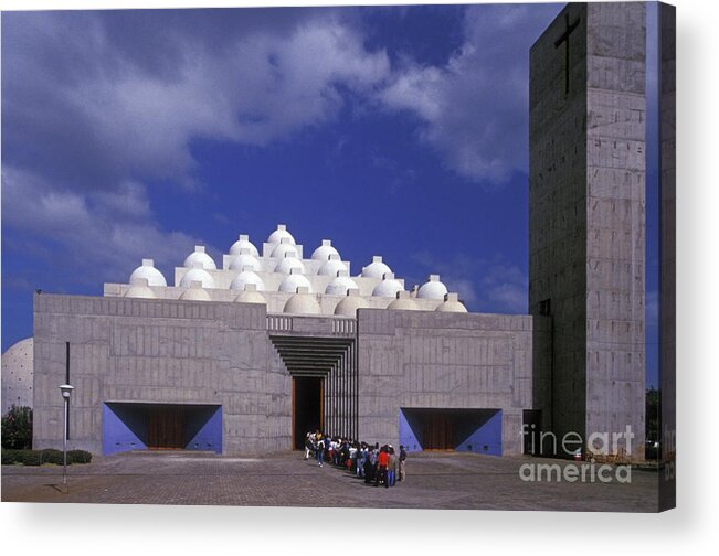 Nicaragua Acrylic Print featuring the photograph New Cathedral Managua Nicaragua by John Mitchell