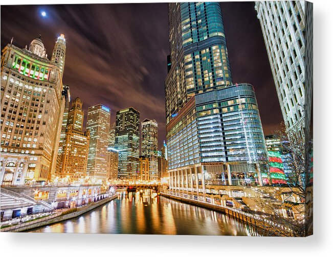 Chicago Acrylic Print featuring the photograph Nightlight by Joel Olives