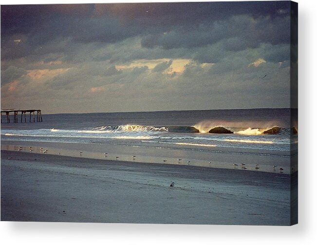Jacksonville Beach Acrylic Print featuring the photograph Ocean Spray by Phil Cappiali Jr