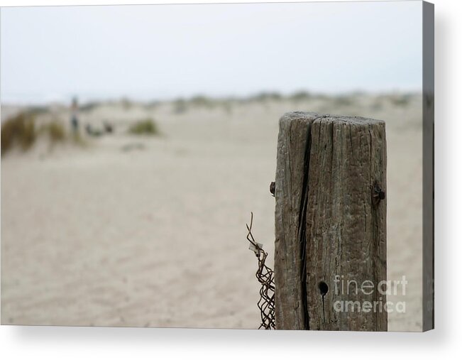 Old Acrylic Print featuring the photograph Old Fence Pole by Henrik Lehnerer