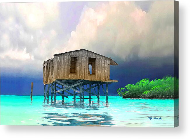 Old House Acrylic Print featuring the photograph Old House near the Storm filtered by Duane McCullough