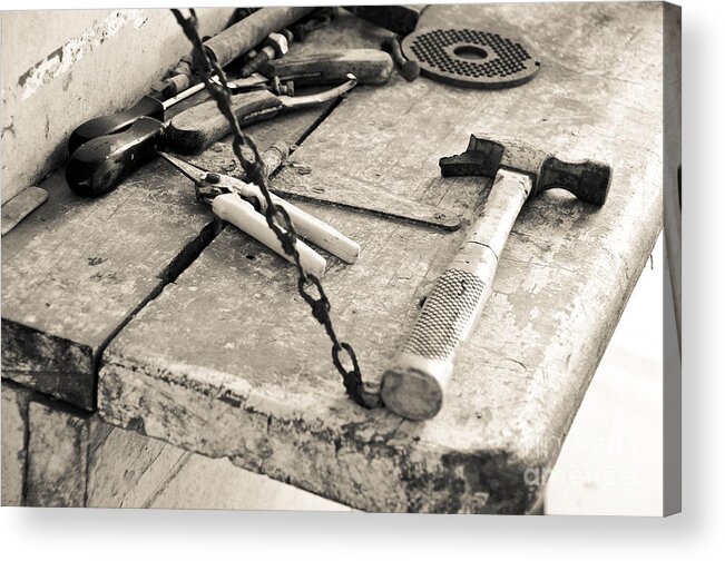Tools Acrylic Print featuring the photograph Old Tools by Yurix Sardinelly