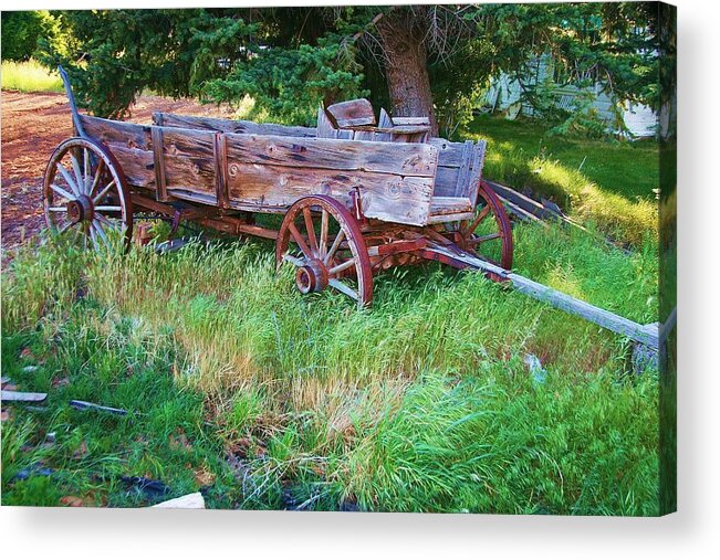 Farm Acrylic Print featuring the photograph Old Wagon by John Handfield