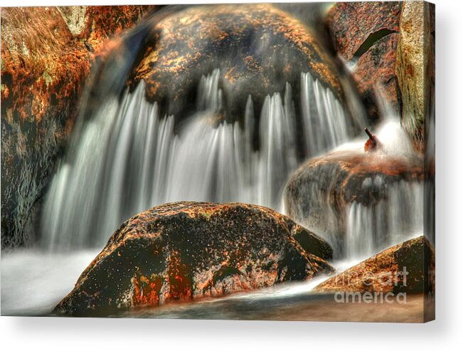 Abstract Acrylic Print featuring the photograph On the Rocks by Darren Fisher