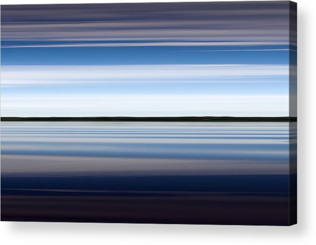 Dreamy Acrylic Print featuring the photograph On the water abstract by Gary Eason