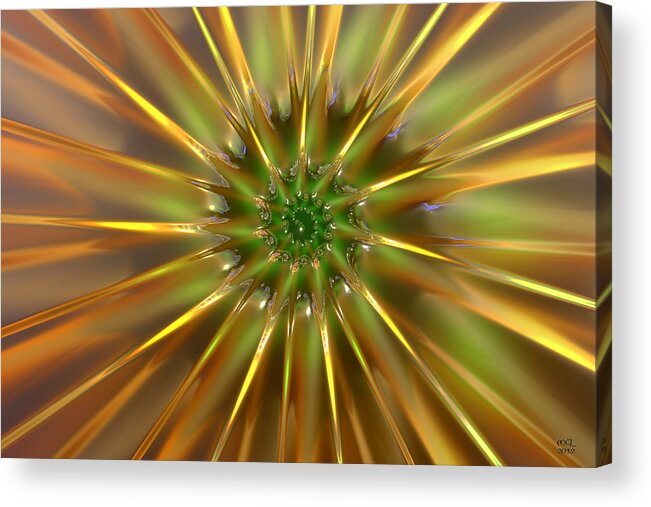 Abstract Acrylic Print featuring the digital art Origin by Manny Lorenzo