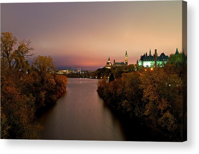 Night Acrylic Print featuring the photograph Ottawa at Night by Prince Andre Faubert